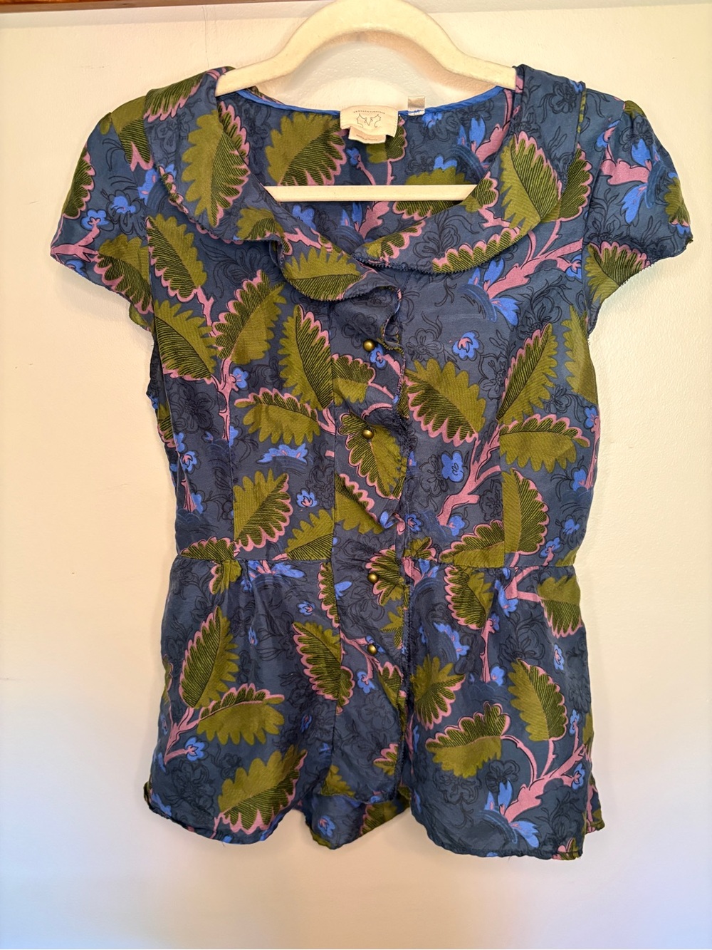 Anthropologie Vanessa Virginia Silk Blend Top Boho size 10